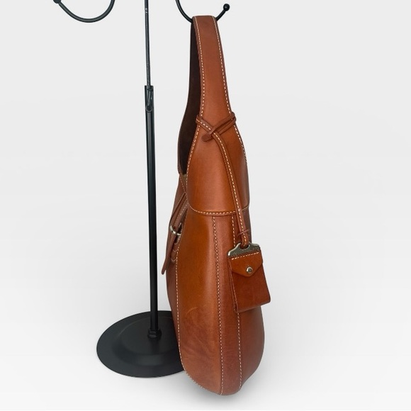 Dooney & Bourke Florentine Toscana Front Stitch Hobo Ginger Leather - Picture 4 of 10